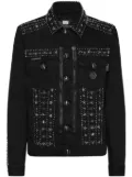 Philipp Plein zip-up studded jacket - Black