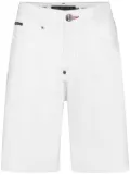 Philipp Plein patch-detail denim shorts - White