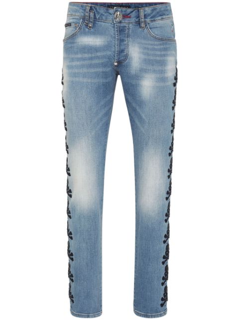 Philipp Plein Skull mid-rise slim jeans Men