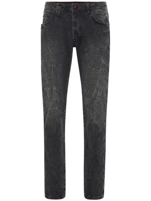 Jean Skull à coupe slim - Philipp Plein - Modalova