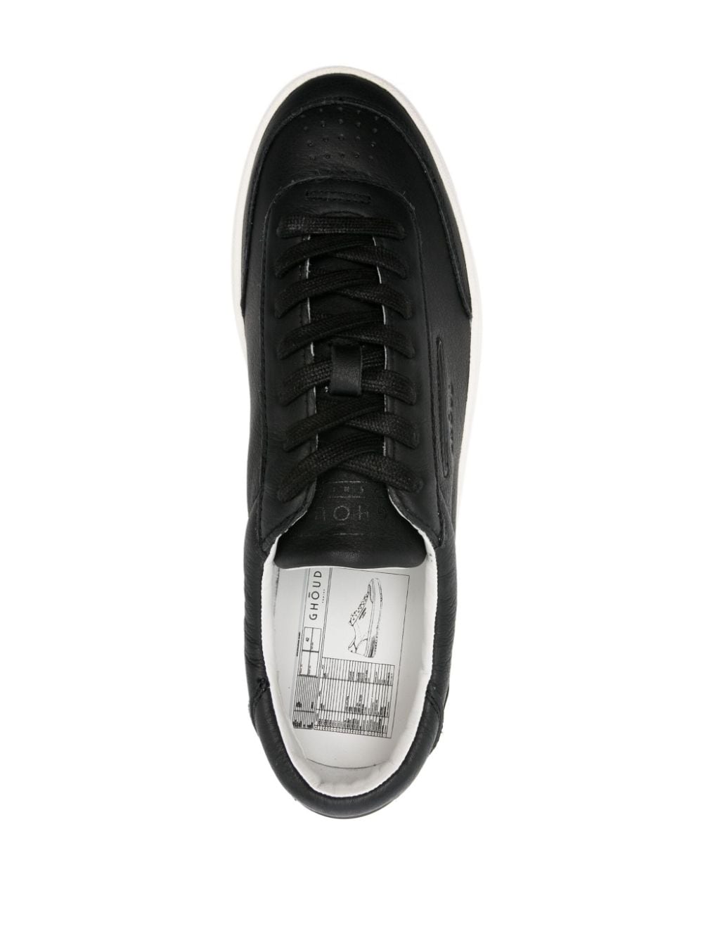 Shop Ghoud Lido Leather Sneakers In Black
