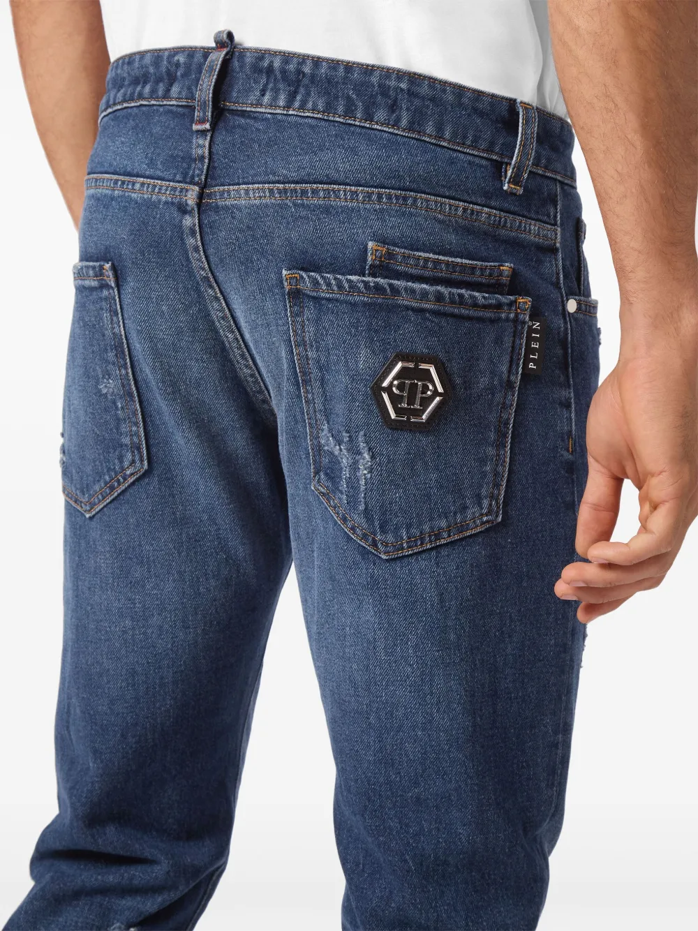 Philipp Plein Straight Supreme jeans Blauw