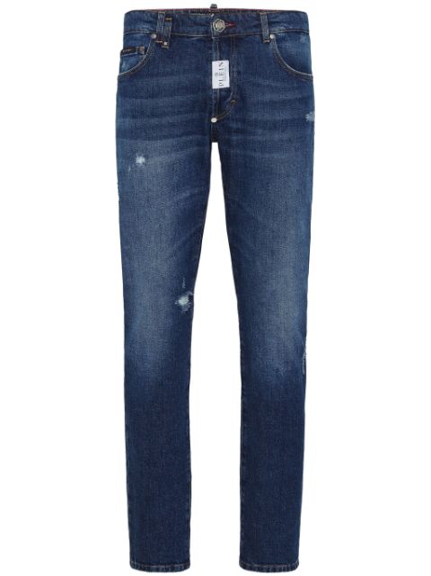 Philipp Plein ripped-detail straight-leg jeans Men