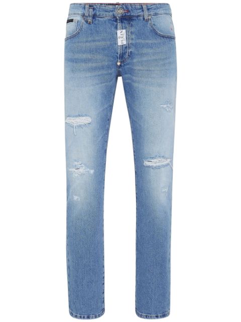 Philipp Plein distressed-effect straight-leg jeans Men