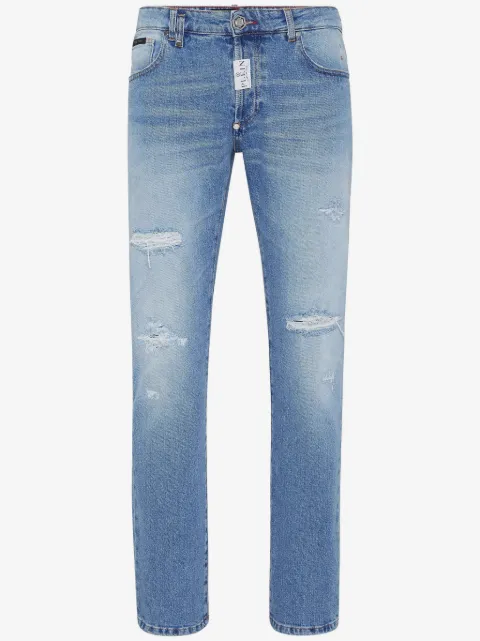 Philipp Plein distressed-effect straight-leg jeans