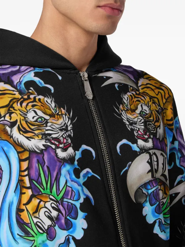 Philipp Plein Love Tattoo ノースリーブパーカー Philipp Plein Love Tattoo ノースリーブパーカー | ブラック