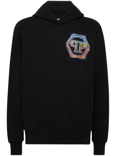 Philipp Plein embellished logo-print hoodie Men