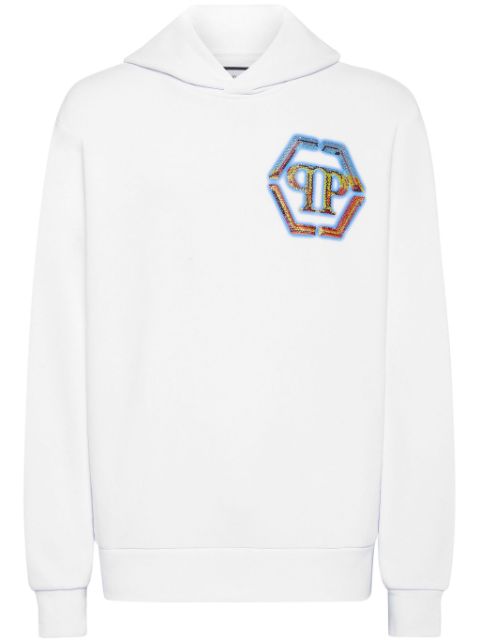 Philipp Plein embellished logo-print hoodie Men