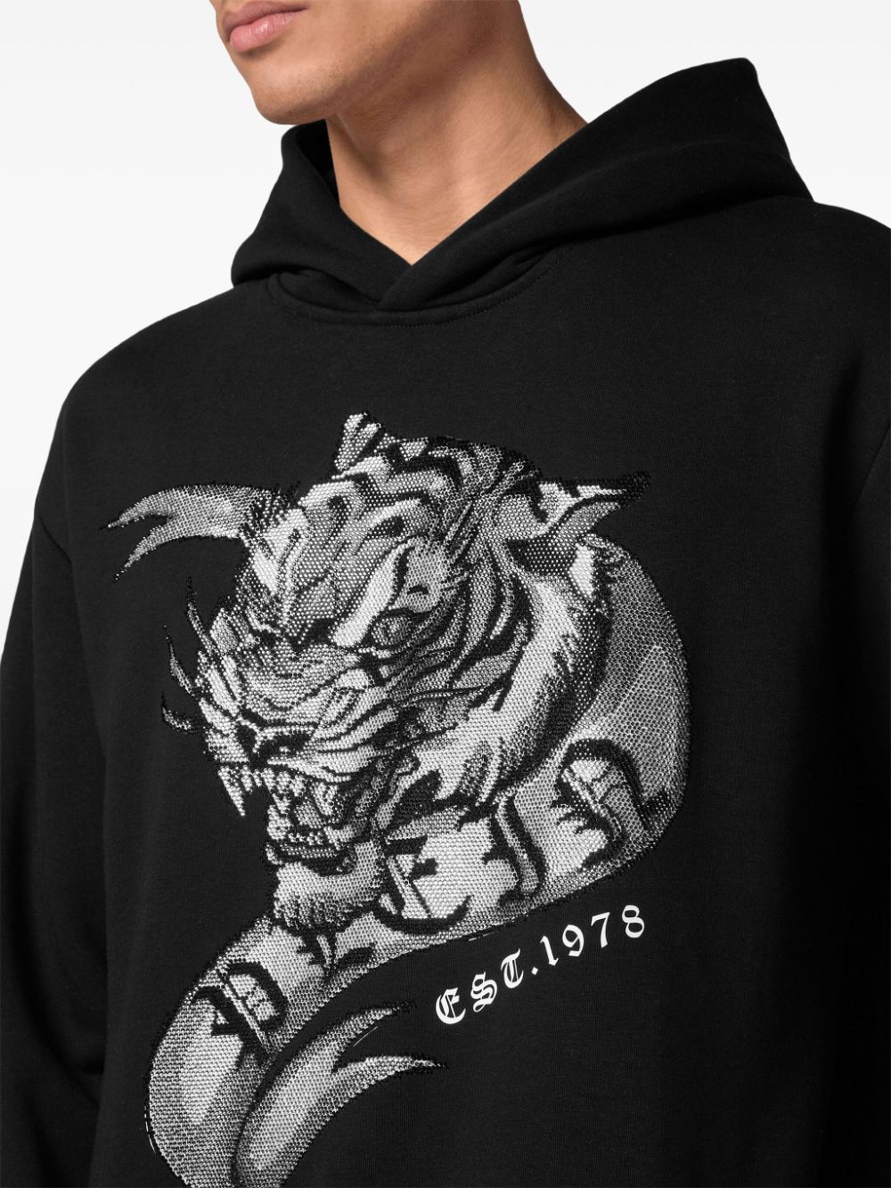 Philipp Plein Crystal Tattoo crystal-embellished hoodie Men