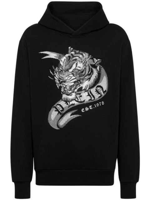 Philipp Plein Crystal Tattoo crystal-embellished hoodie Men