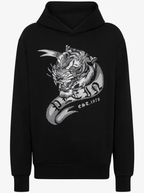 Philipp Plein Crystal Tattoo crystal-embellished hoodie