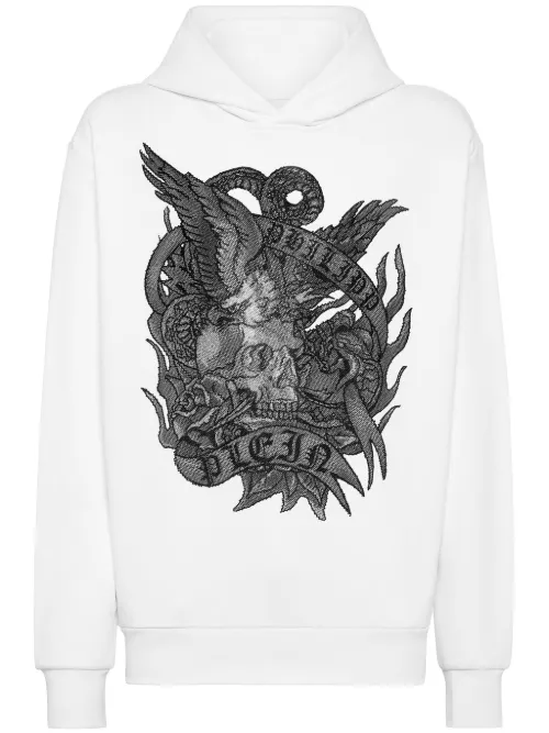 Hoodie Crystal Tattoo à ornements en cristal - Philipp Plein - Modalova