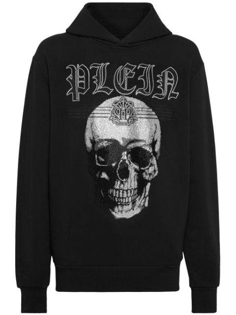 Philipp Plein skull-print rhinestone-embellished hoodie Men