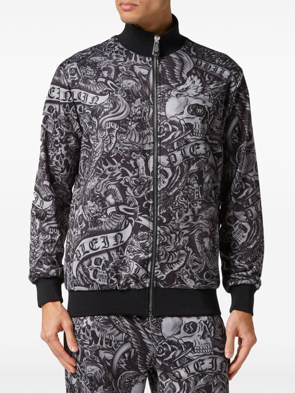 Philipp Plein Tattoo all over-print tracksuit set Men