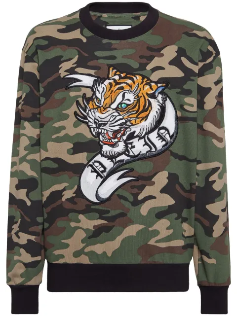 Philipp Plein Tattoo Tiger cotton sweatshirt 