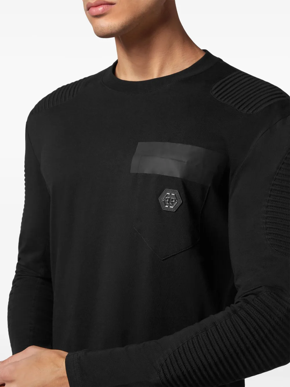 Philipp Plein Sweater met opgestikte zak Zwart