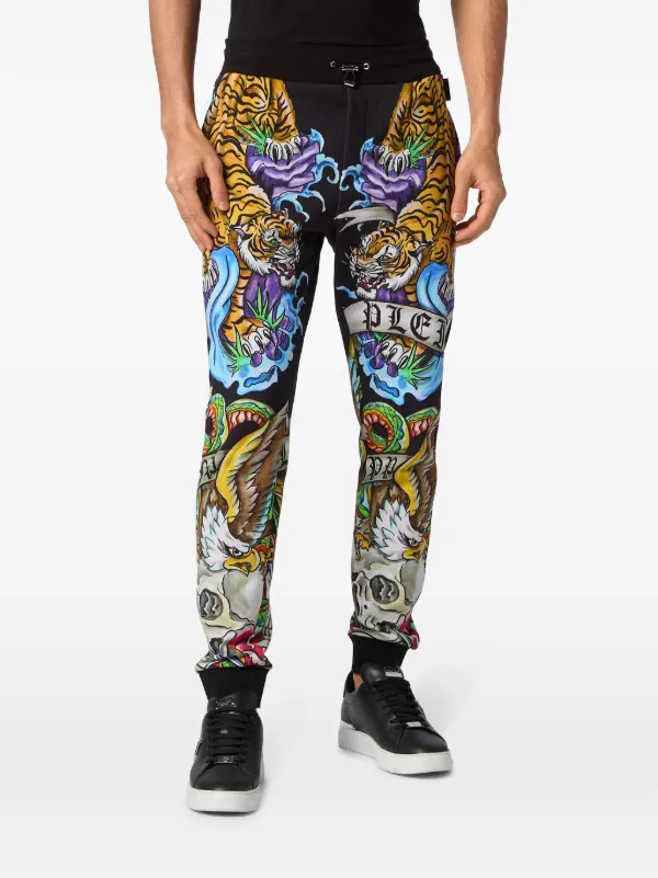 Philipp Plein プリント トラックパンツ | ブラック | FARFETCH JP
