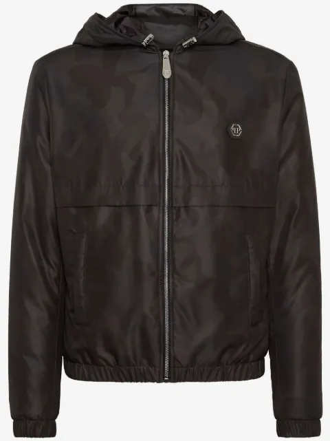 Philipp Plein camouflage-print hooded jacket