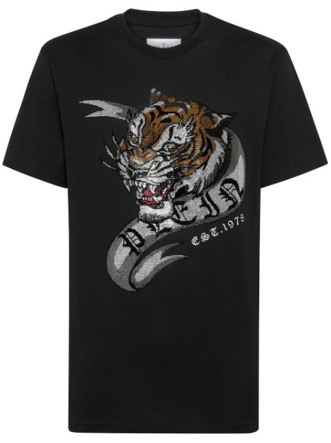 Philipp Plein Tattoo-print cotton T-shirt Men