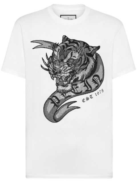 Philipp Plein SS Tattoo tiger-print t-shirt Men