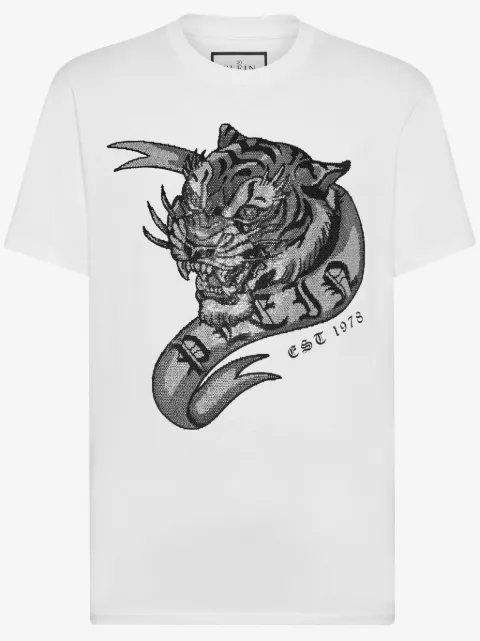 Philipp Plein SS Tattoo tiger-print t-shirt