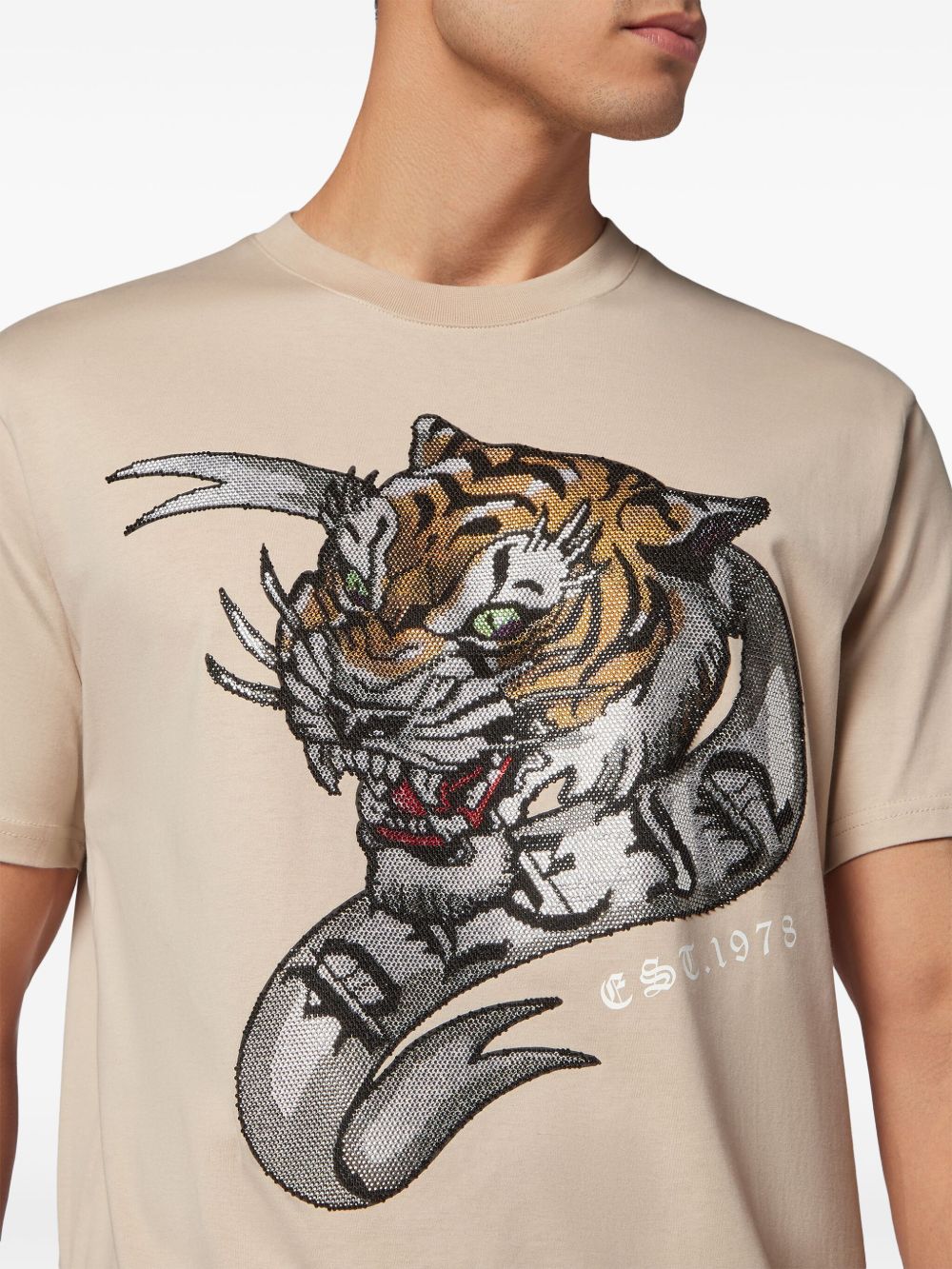 Philipp Plein SS Tattoo tiger-print t-shirt Men