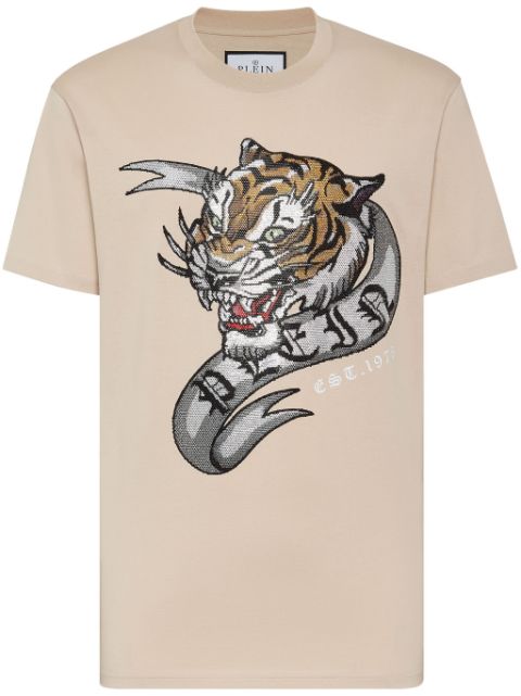 Philipp Plein SS Tattoo tiger-print t-shirt Men