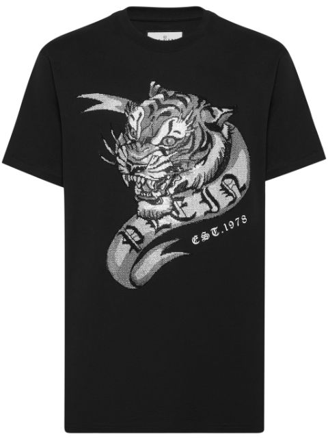 Philipp Plein SS Tattoo tiger-print t-shirt Men