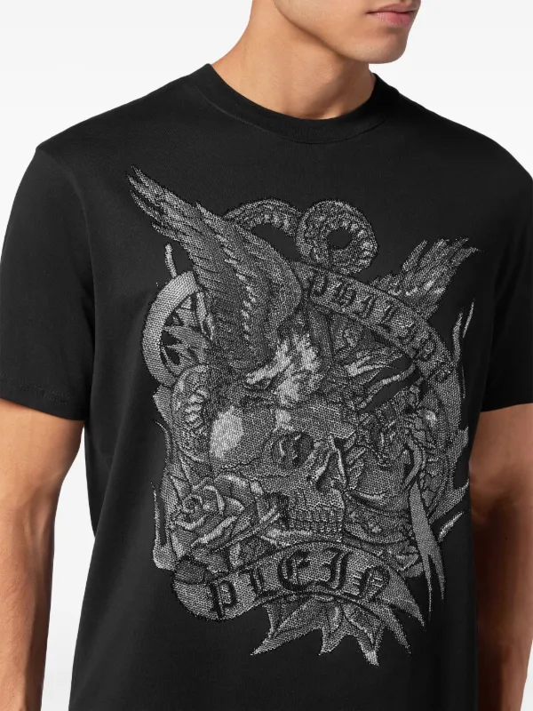 Philipp Plein SS Tattoo Print t-shirt Black FARFETCH MY
