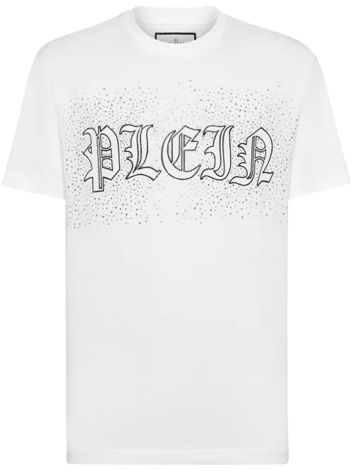 T-shirt en coton à logo strassé - Philipp Plein - Modalova