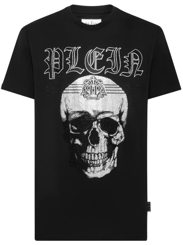 Philipp Plein logo-print Cotton T-shirt | Black | FARFETCH