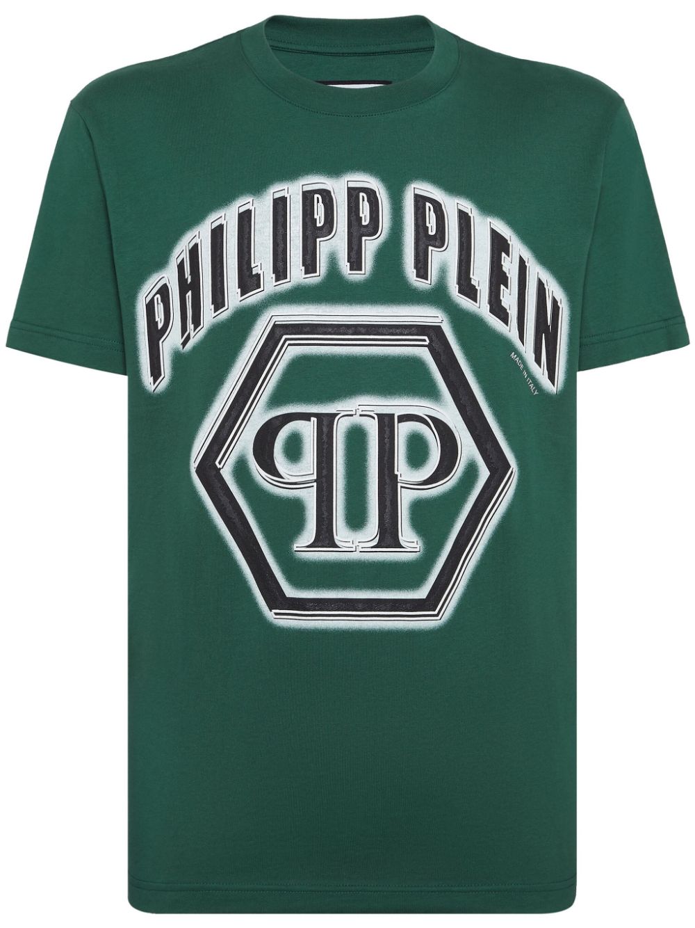 Philipp Plein Logo-print Cotton T-shirt In Green