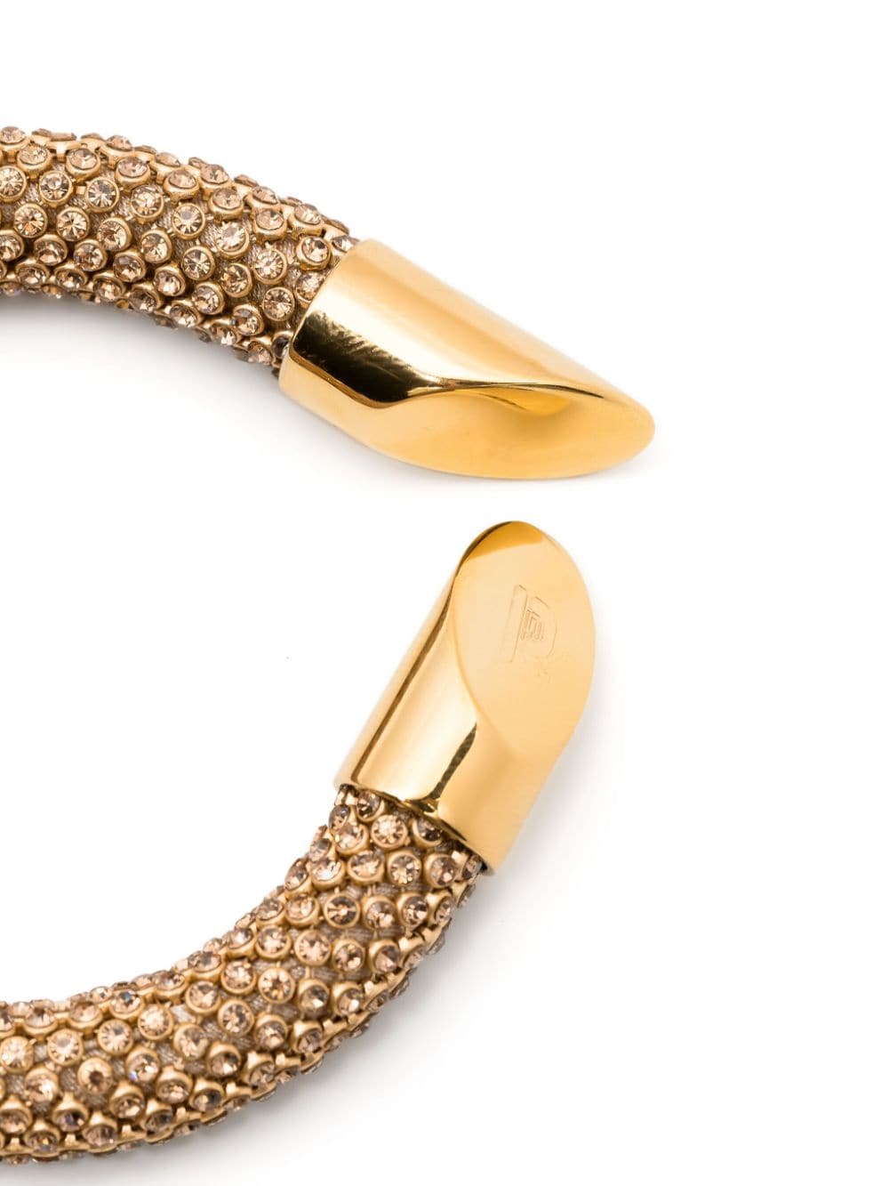 Shop Rabanne Pixel Crystal-embellished Bracelet In Gold