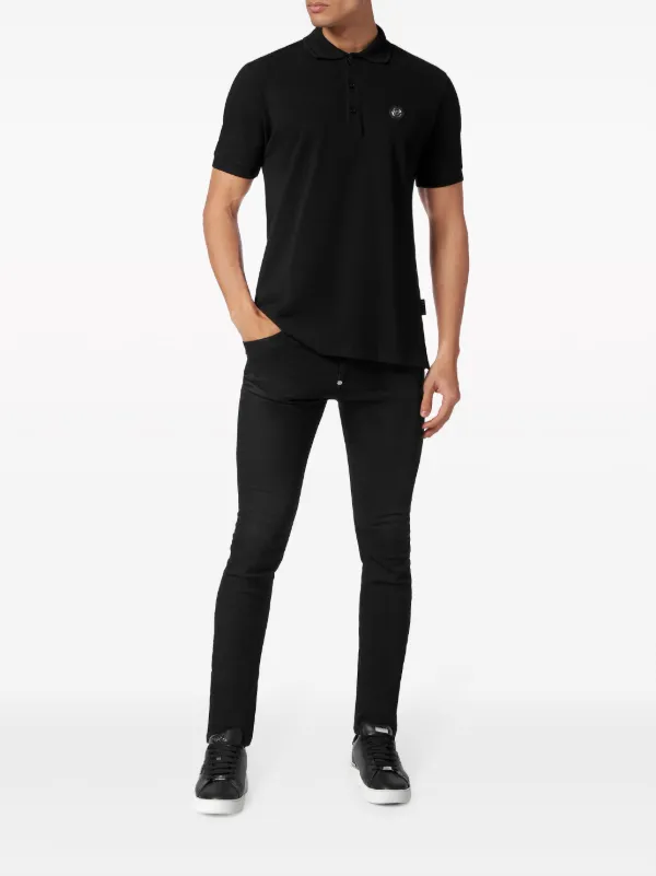 Philipp Plein skull-print rhinestone-embellished Polo Shirt