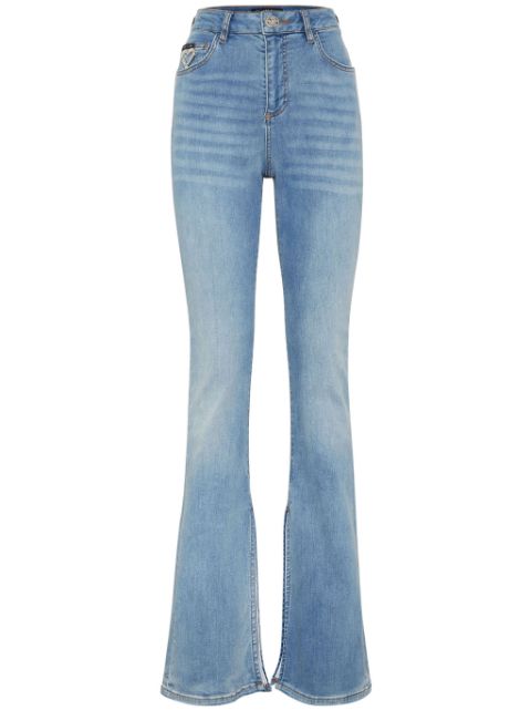 Philipp Plein Heart high-rise flared jeans Women