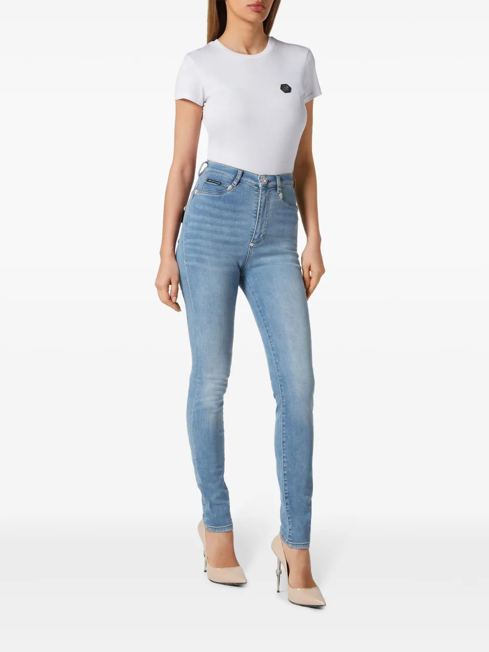 philippplein Philipp Plein High waist skinny jeans - Blauw