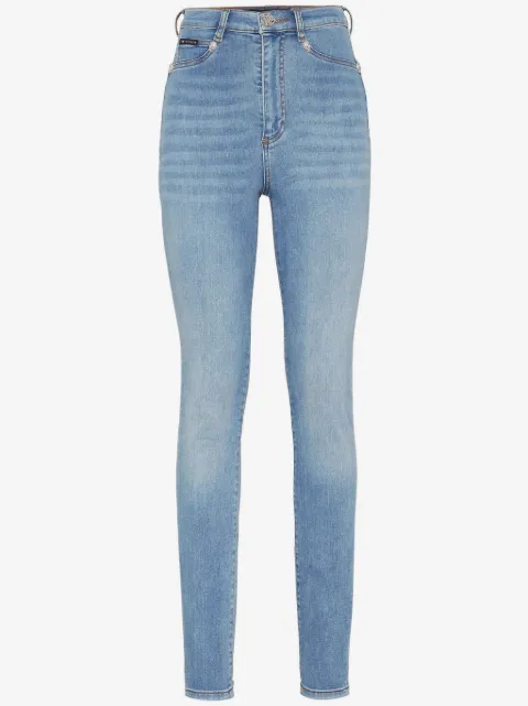 Philipp Plein Calça jeans skinny cintura alta