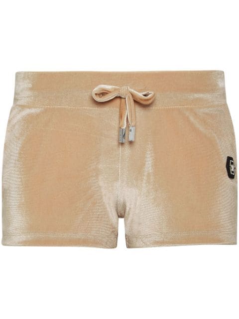 Philipp Plein shorts con cordones y detalles de strass