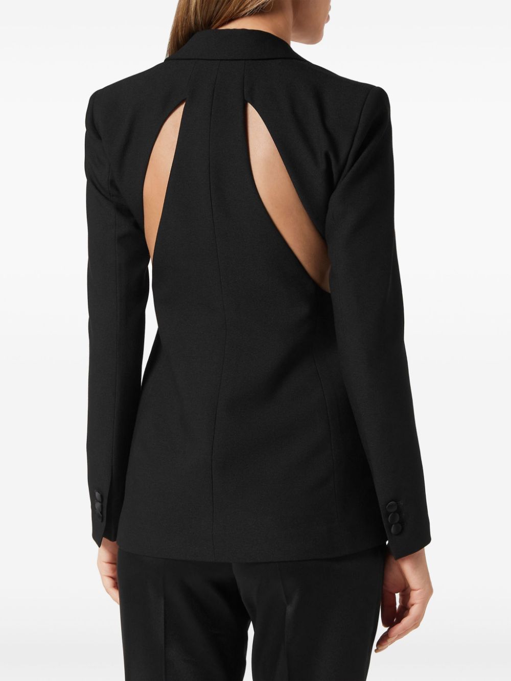 Philipp Plein cut-out single-breasted blazer Women