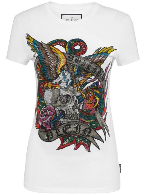 Philipp Plein tattoo-embellished T-shirt Women