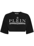 Philipp Plein cropped logo T-shirt - Black