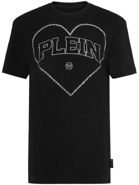 Philipp Plein heart motif cotton T-shirt Women