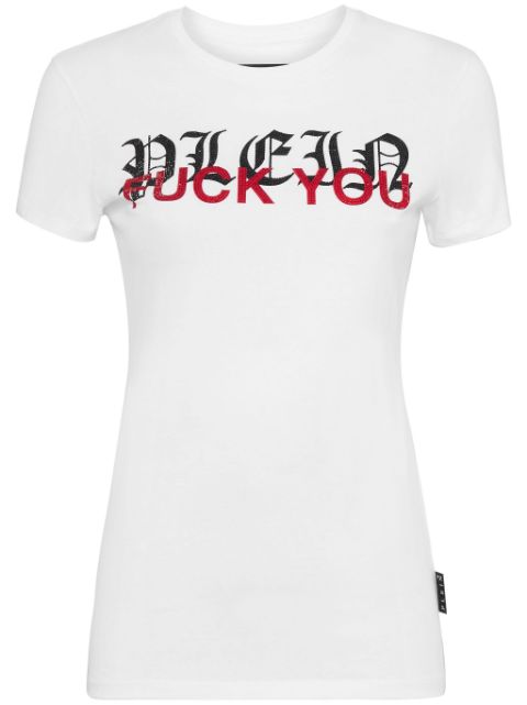 Philipp Plein lettering cotton T-shirt Women