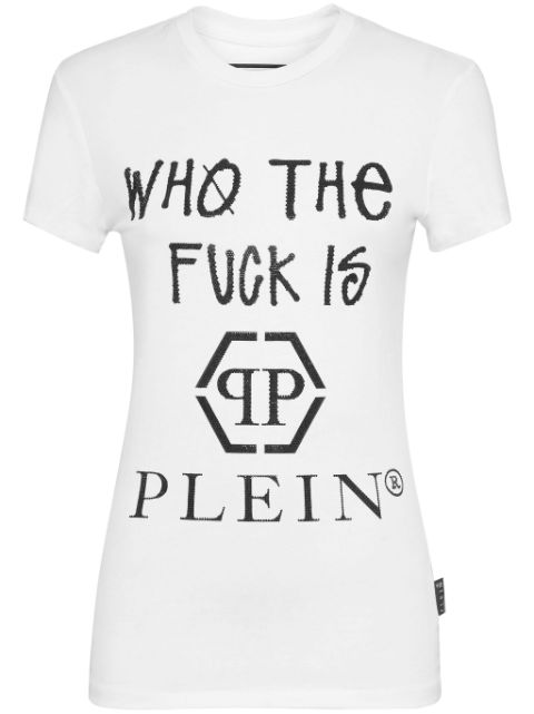 Philipp Plein logo lettering cotton T-shirt Women