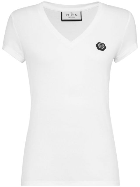 Philipp Plein logo-appliqued cotton T-shirt Women