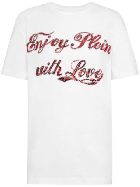 Philipp Plein slogan-print cotton T-shirt Women