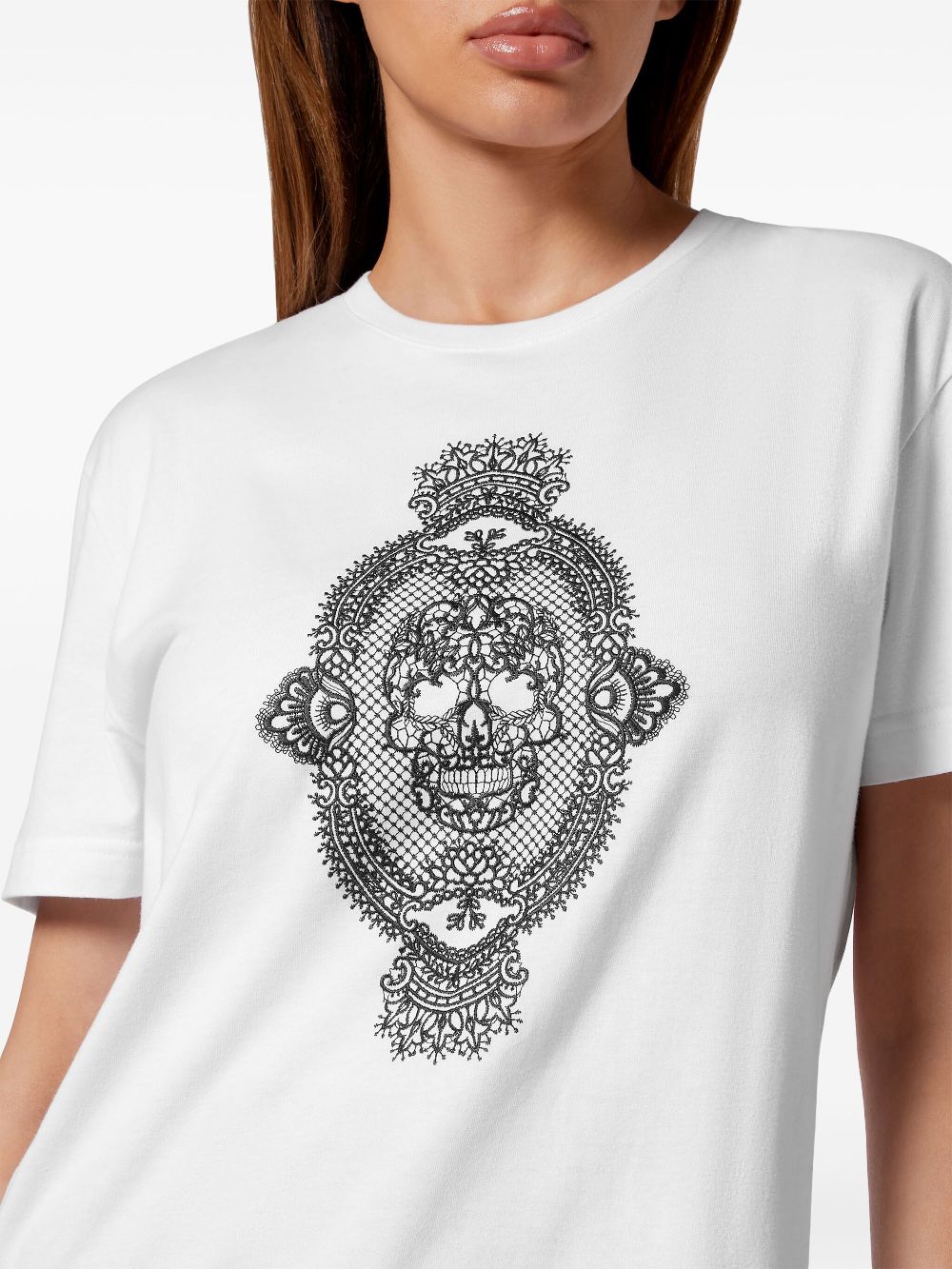 Philipp Plein skull-print cotton T-shirt Women