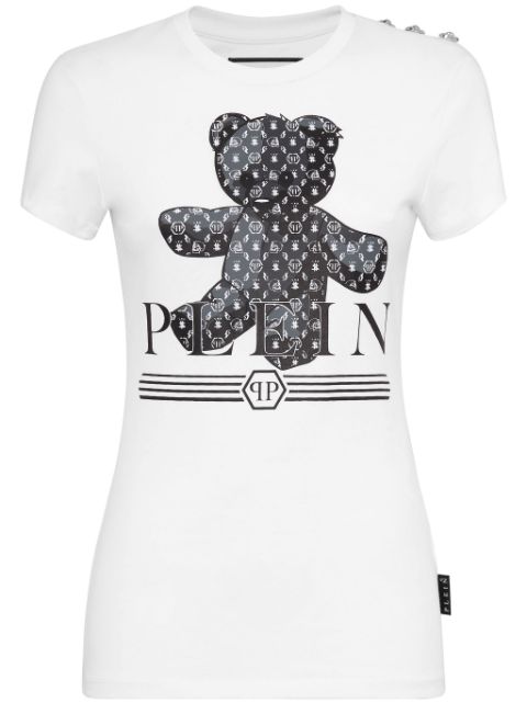 Philipp Plein teddy bear-print cotton T-shirt Women