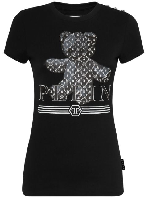 Philipp Plein teddy bear-print cotton T-shirt Women