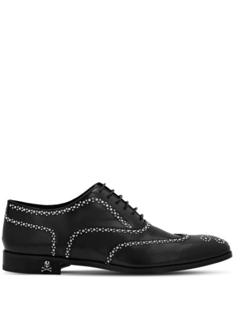 Philipp Plein studded leather lace-up shoes Men